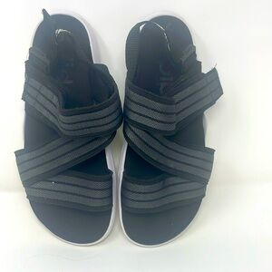 Adidas Black & White Strapped Sandals Size 11 Excellent Condition